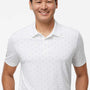 Adidas Mens Pine Tree Moisture Wicking Short Sleeve Polo Shirt - White/Grey - NEW