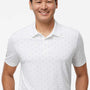 Adidas Mens Pine Tree Moisture Wicking Short Sleeve Polo Shirt - White/Grey