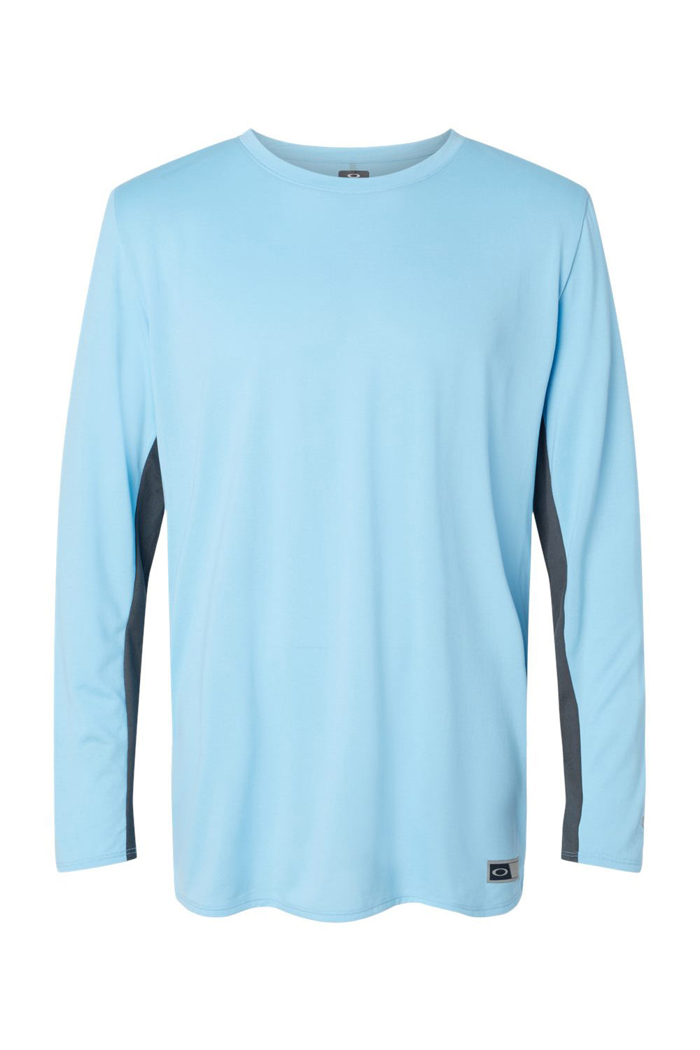 Oakley FOA402992 Mens Team Issue Hydrolix Long Sleeve Crewneck T-Shirt Carolina Blue Flat Front