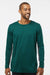 Oakley FOA402992 Mens Team Issue Hydrolix Long Sleeve Crewneck T-Shirt Team Fir Green Model Front