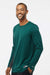 Oakley FOA402992 Mens Team Issue Hydrolix Long Sleeve Crewneck T-Shirt Team Fir Green Model Side