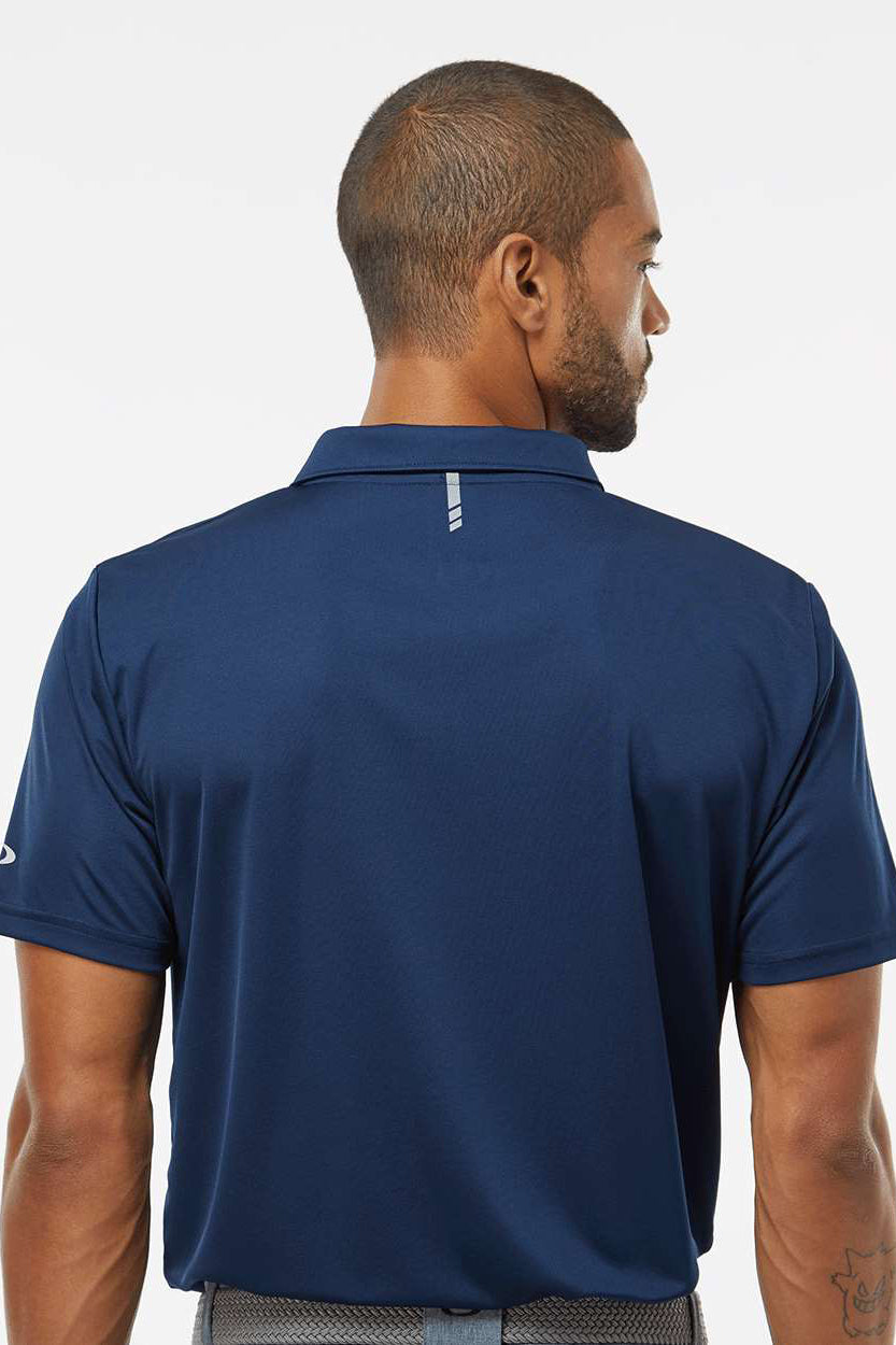Oakley FOA402993 Mens Team Issue Hydrolix Short Sleeve Polo Shirt Team Navy Blue Model Back
