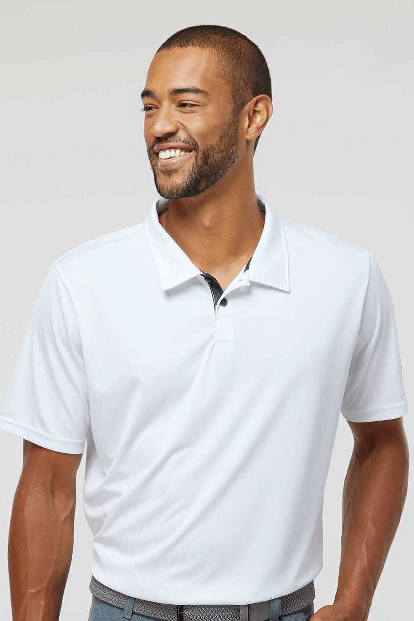 Oakley FOA402993 Mens Team Issue Hydrolix Short Sleeve Polo Shirt White Model Front