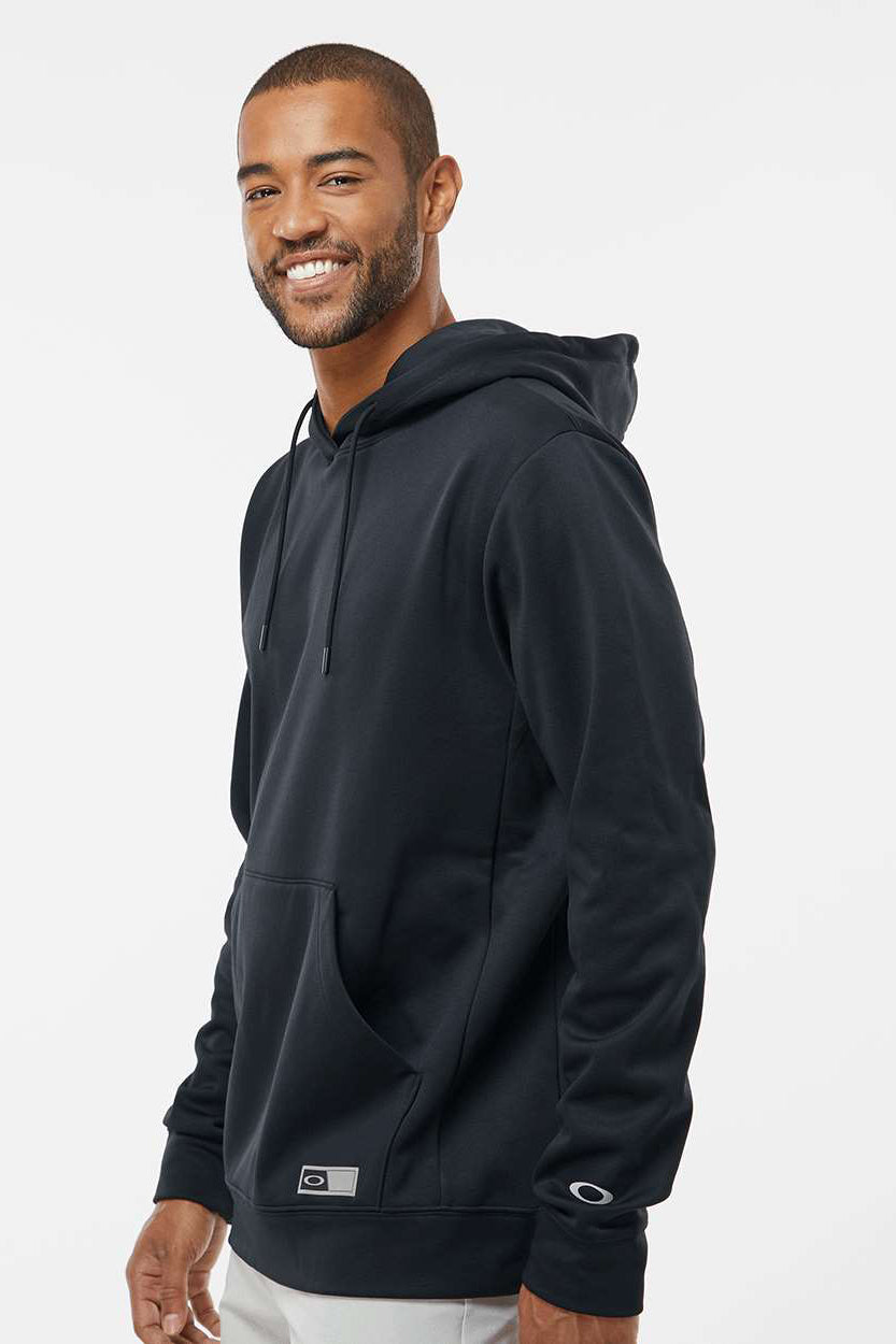 Oakley FOA402994 Mens Team Issue Hydrolix Hooded Sweatshirt Hoodie w/ Pouch Pocket Blackout Model Side