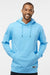 Oakley FOA402994 Mens Team Issue Hydrolix Hooded Sweatshirt Hoodie w/ Pouch Pocket Carolina Blue Model Front