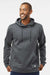 Oakley FOA402994 Mens Team Issue Hydrolix Hooded Sweatshirt Hoodie w/ Pouch Pocket Forged Iron Grey Model Front