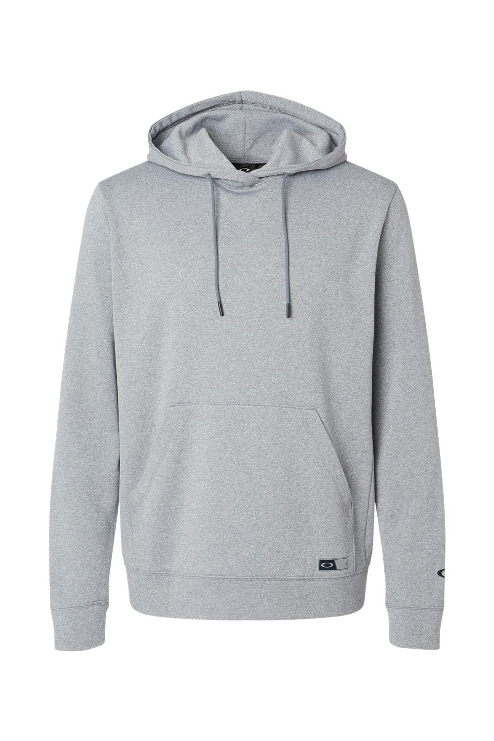 Oakley FOA402994 Mens Team Issue Hydrolix Hooded Sweatshirt Hoodie w/ Pouch Pocket Heather Granite Grey Flat Front