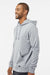Oakley FOA402994 Mens Team Issue Hydrolix Hooded Sweatshirt Hoodie w/ Pouch Pocket Heather Granite Grey Model Side