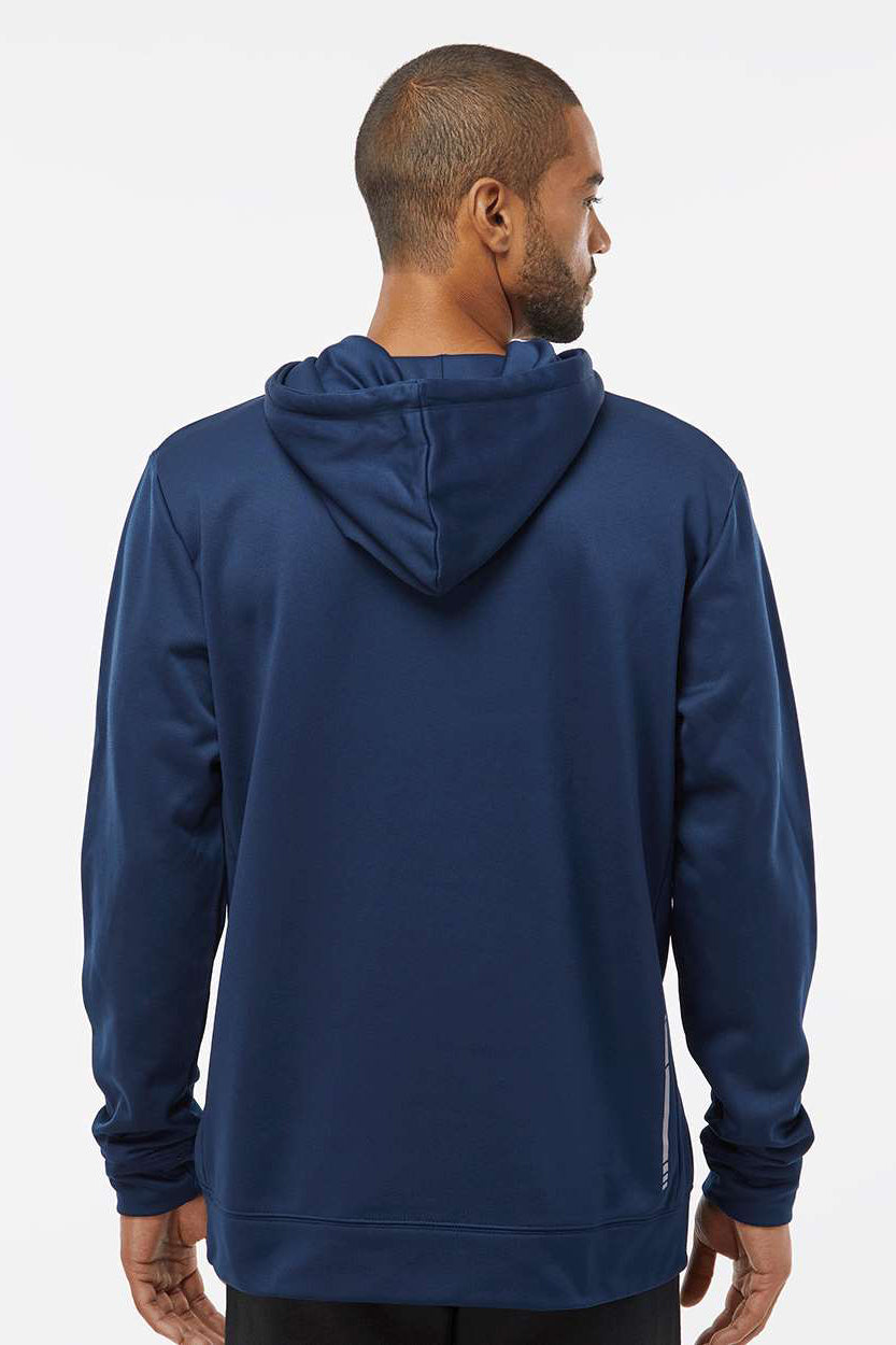 Oakley FOA402994 Mens Team Issue Hydrolix Hooded Sweatshirt Hoodie w/ Pouch Pocket Team Navy Blue Model Back