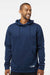 Oakley FOA402994 Mens Team Issue Hydrolix Hooded Sweatshirt Hoodie w/ Pouch Pocket Team Navy Blue Model Front