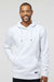 Oakley FOA402994 Mens Team Issue Hydrolix Hooded Sweatshirt Hoodie w/ Pouch Pocket White Model Front