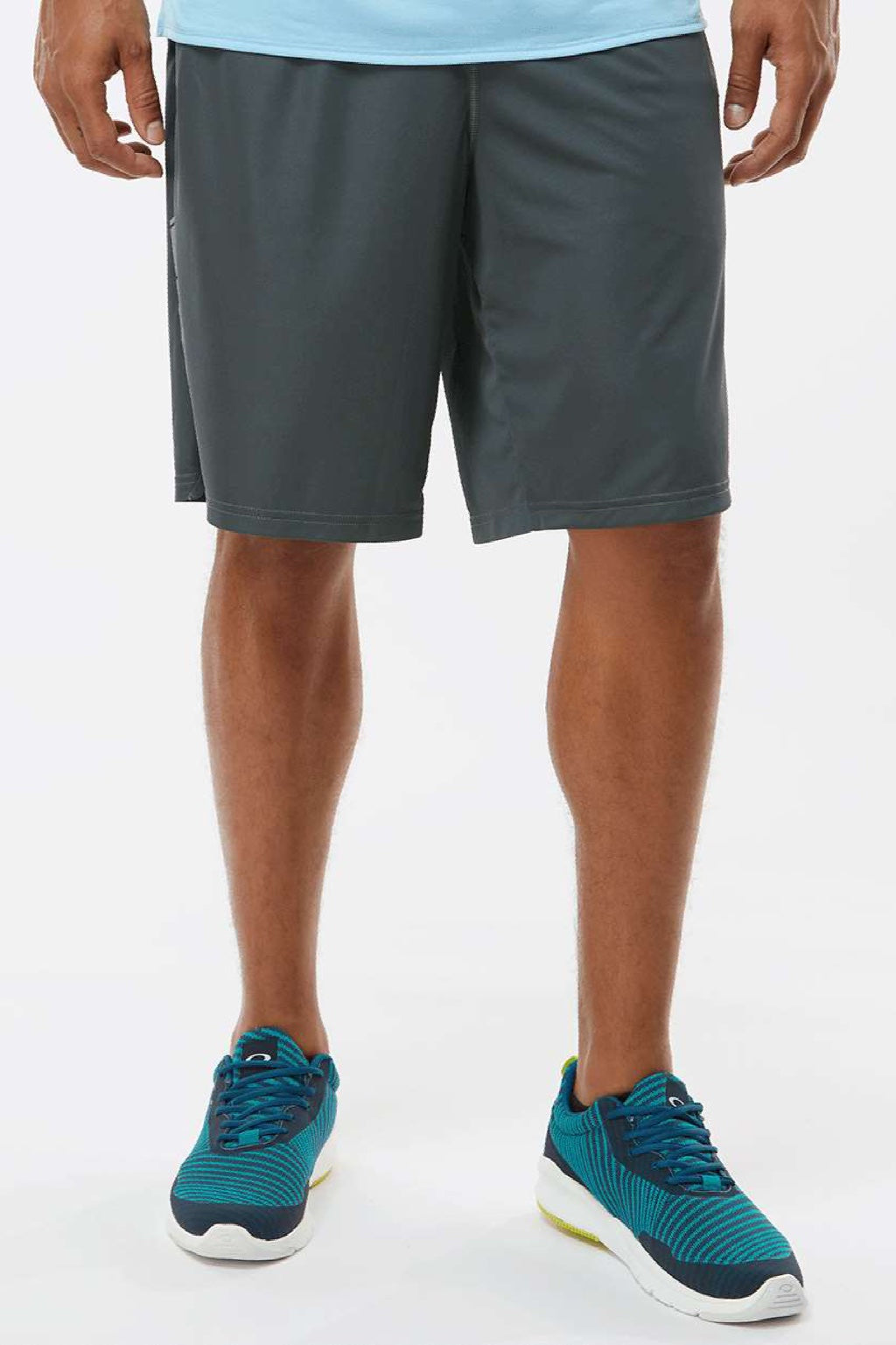 Oakley FOA402995 Mens Team Issue Hydrolix Shorts w/ Pockets Forged Iron Grey Model Front