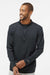 Oakley FOA402997 Mens Team Issue Podium 1/4 Zip Sweatshirt Blackout Model Front