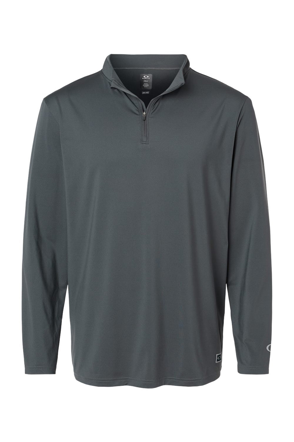 Oakley FOA402997 Mens Team Issue Podium 1/4 Zip Sweatshirt Forged Iron Grey Flat Front