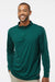Oakley FOA402997 Mens Team Issue Podium 1/4 Zip Sweatshirt Team Fir Green Model Front