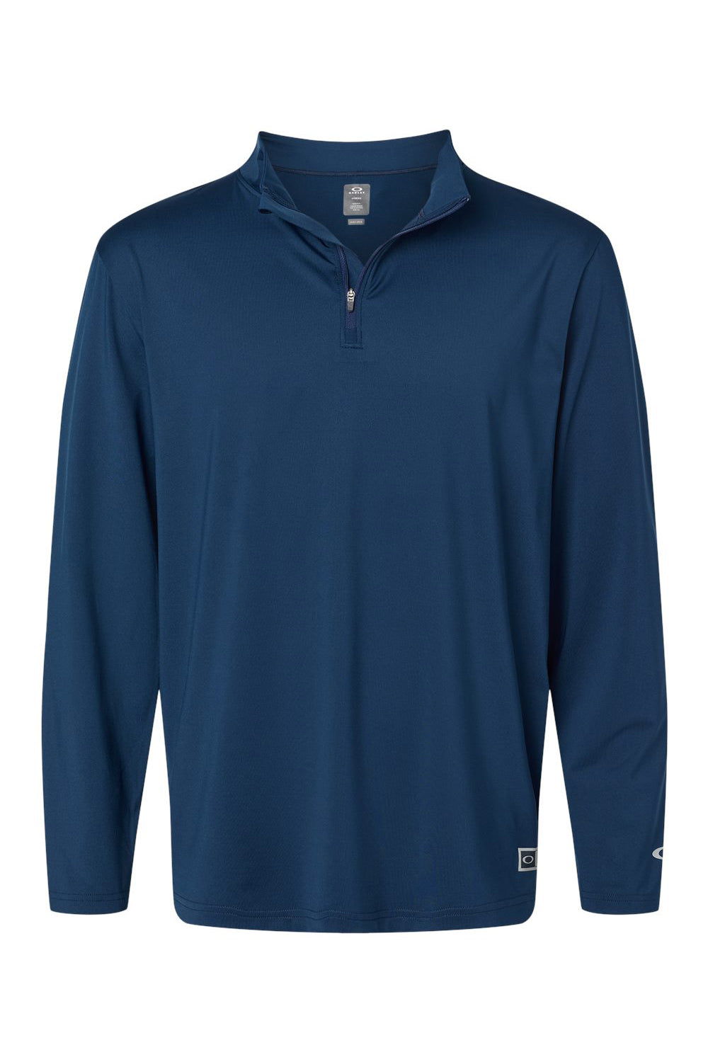 Oakley FOA402997 Mens Team Issue Podium 1/4 Zip Sweatshirt Team Navy Blue Flat Front