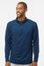 Oakley FOA402997 Mens Team Issue Podium 1/4 Zip Sweatshirt Team Navy Blue Model Front