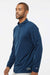 Oakley FOA402997 Mens Team Issue Podium 1/4 Zip Sweatshirt Team Navy Blue Model Side