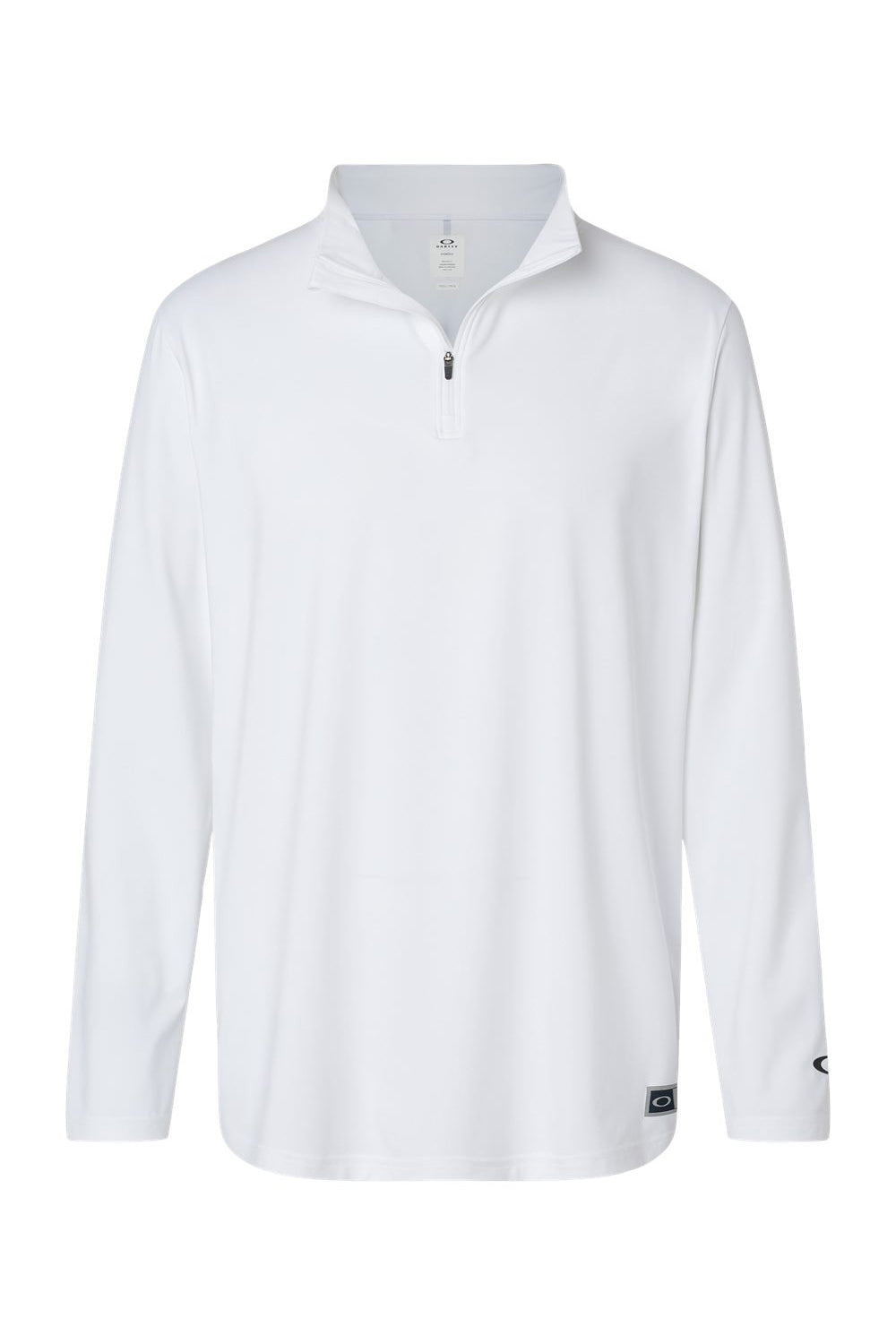 Oakley FOA402997 Mens Team Issue Podium 1/4 Zip Sweatshirt White Flat Front