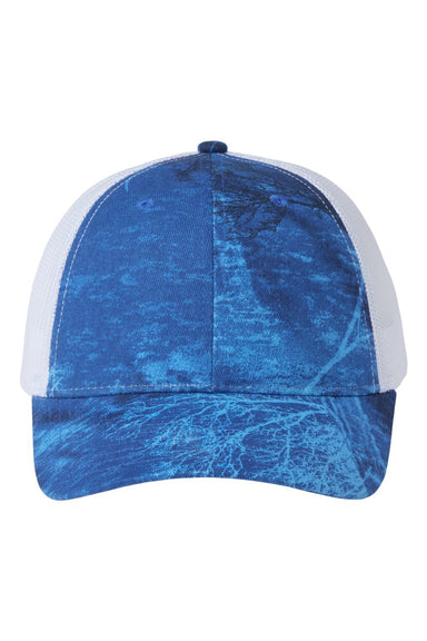 Kati LC5M Mens Camo Mesh Back Hat Realtree Fishing Blue/White Flat Front
