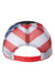 Kati Hats S700M Mens Printed Mesh Snapback Trucker Hat Black/USA Flag Flat Back
