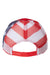 Kati Hats S700M Mens Printed Mesh Snapback Trucker Hat Red/USA Flag Flat Back