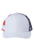 Kati Hats S700M Mens Printed Mesh Snapback Trucker Hat White/USA Flag Flat Front