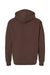 Independent Trading Company IND4000 Mens Hooded Sweatshirt Hoodie w/ Pouch Pocket Brown Flat Back