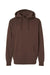 Independent Trading Company IND4000 Mens Hooded Sweatshirt Hoodie w/ Pouch Pocket Brown Flat Front