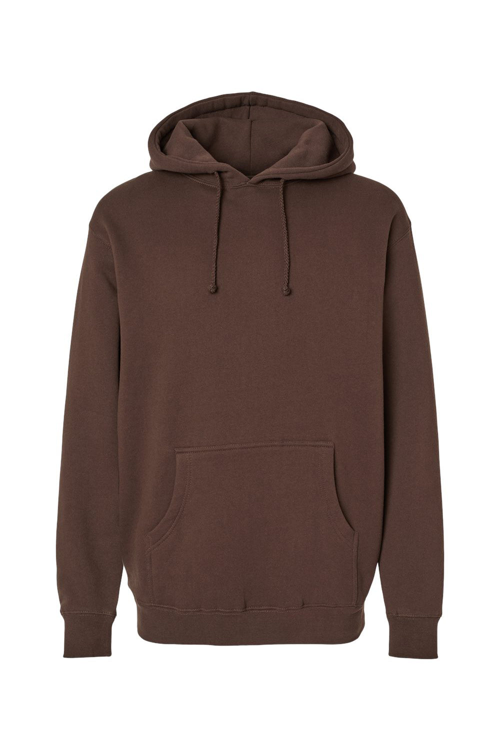 Independent Trading Co. IND4000 Mens Hooded Sweatshirt Hoodie Brown Flat Front