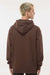 Independent Trading Company IND4000 Mens Hooded Sweatshirt Hoodie w/ Pouch Pocket Brown Model Back