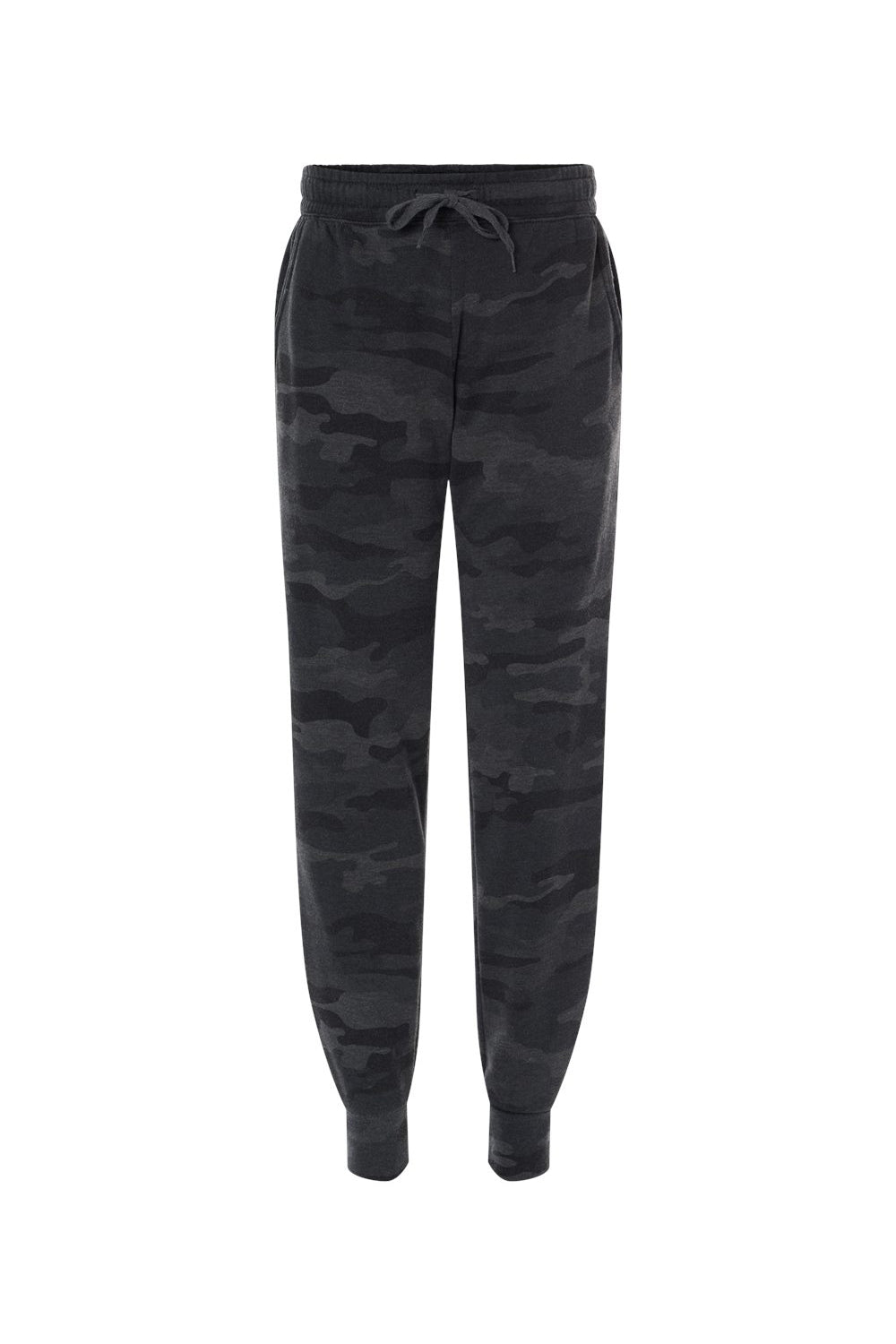 Independent Trading Company PRM20PNT Womens California Wave Wash Sweatpants w/ Pockets Heather Black Camo Flat Front