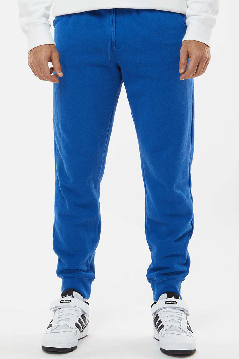 Independent Trading Company IND20PNT Mens Fleece Sweatpants w/ Pockets Royal Blue Model Front