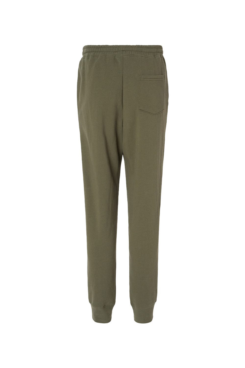 Independent Trading Company IND20PNT Mens Fleece Sweatpants w/ Pockets Army Green Flat Back