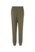 Independent Trading Company IND20PNT Mens Fleece Sweatpants w/ Pockets Army Green Flat Back