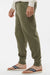 Independent Trading Company IND20PNT Mens Fleece Sweatpants w/ Pockets Army Green Model Side