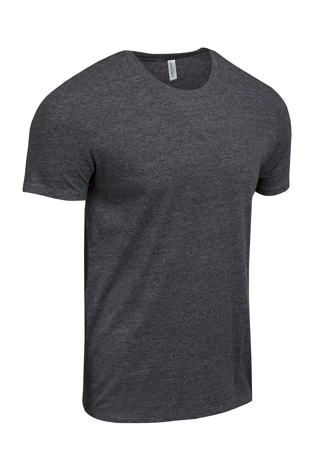 Threadfast Apparel 102A Mens Short Sleeve Crewneck T-Shirt Black Flat Front