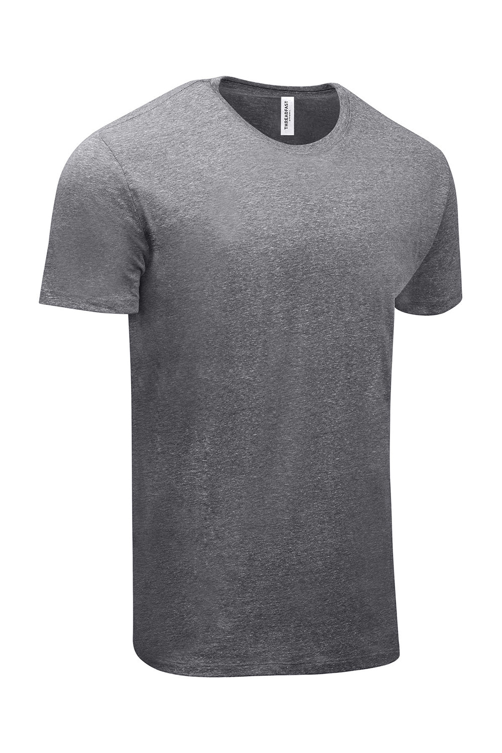 Threadfast Apparel 102A Mens Short Sleeve Crewneck T-Shirt Grey Flat Front