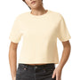 American Apparel Womens Fine Jersey Boxy Short Sleeve Crewneck T-Shirt - Cream