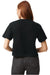 American Apparel 102 Womens Fine Jersey Boxy Short Sleeve Crewneck T-Shirt Black Model Back