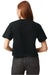 American Apparel 102AM Womens Fine Jersey Boxy Short Sleeve Crewneck T-Shirt Black Model Back