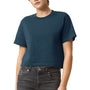 American Apparel Womens Fine Jersey Boxy Short Sleeve Crewneck T-Shirt - Sea Blue