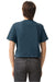 American Apparel 102AM Womens Fine Jersey Boxy Short Sleeve Crewneck T-Shirt Sea Blue Model Back