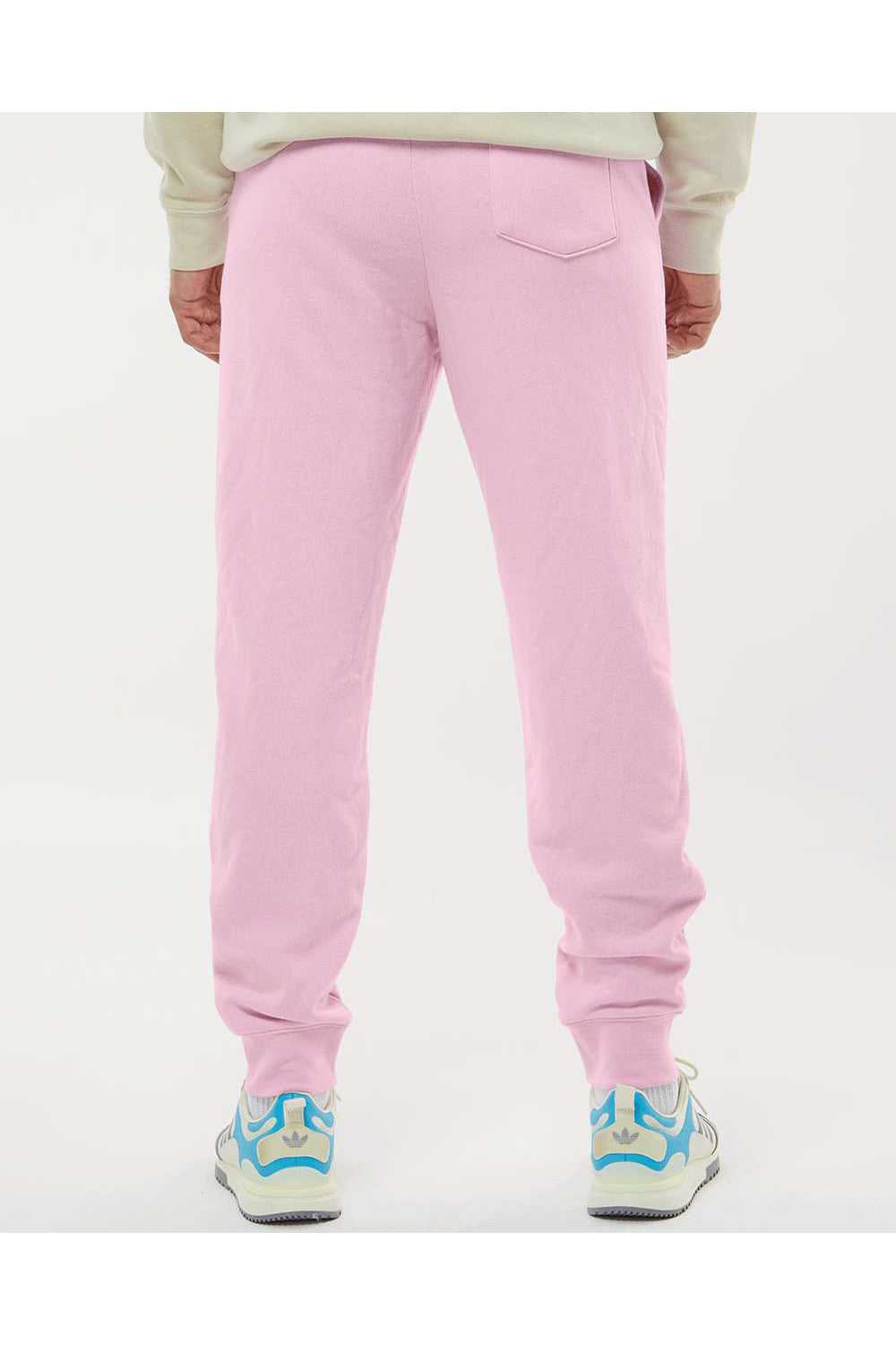 Independent Trading Co. IND20PNT Mens Fleece Sweatpants w/ Pockets Light Pink Model Back