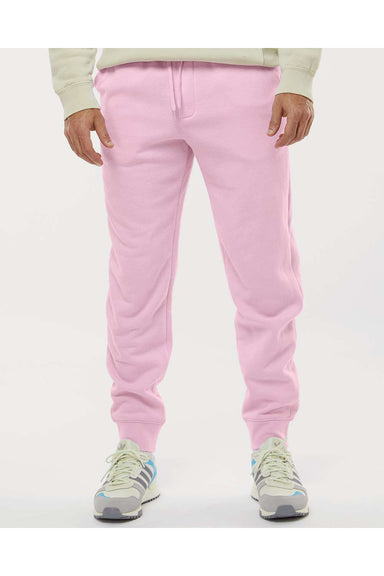 Independent Trading Co. IND20PNT Mens Fleece Sweatpants w/ Pockets Light Pink Model Front
