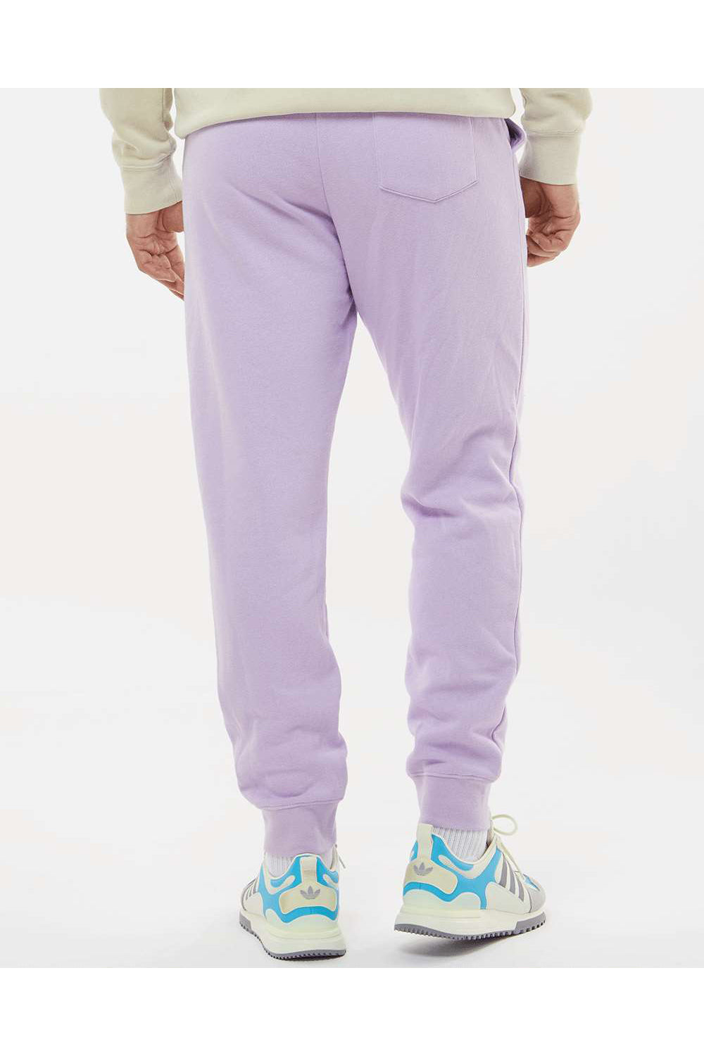 Independent Trading Co. IND20PNT Mens Fleece Sweatpants w/ Pockets Lavender Purple Model Back
