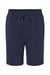 Independent Trading Co. IND20SRT Mens Fleece Shorts w/ Pockets Classic Navy Blue Flat Front