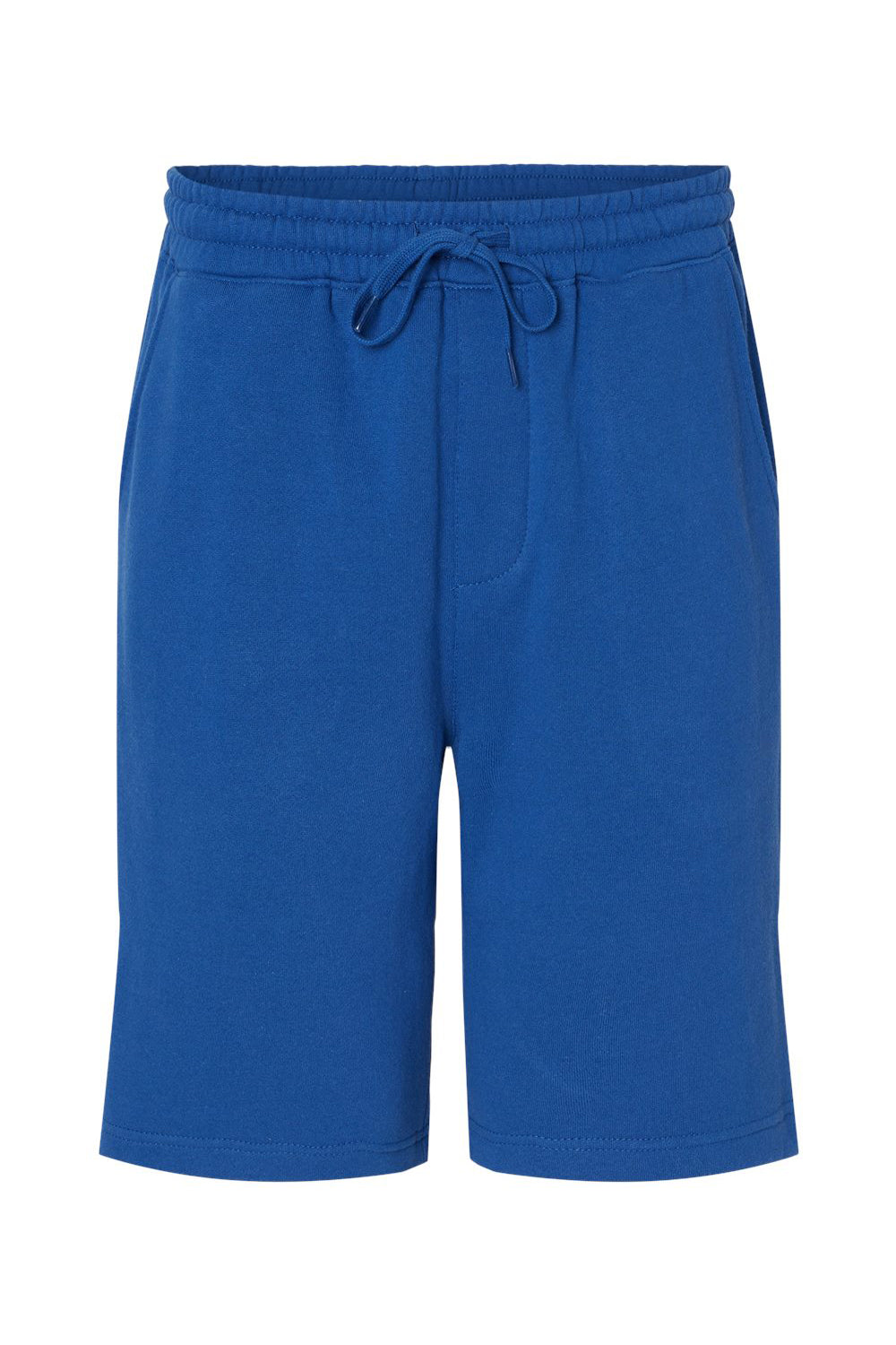 Independent Trading Co. IND20SRT Mens Fleece Shorts w/ Pockets Royal Blue Flat Front