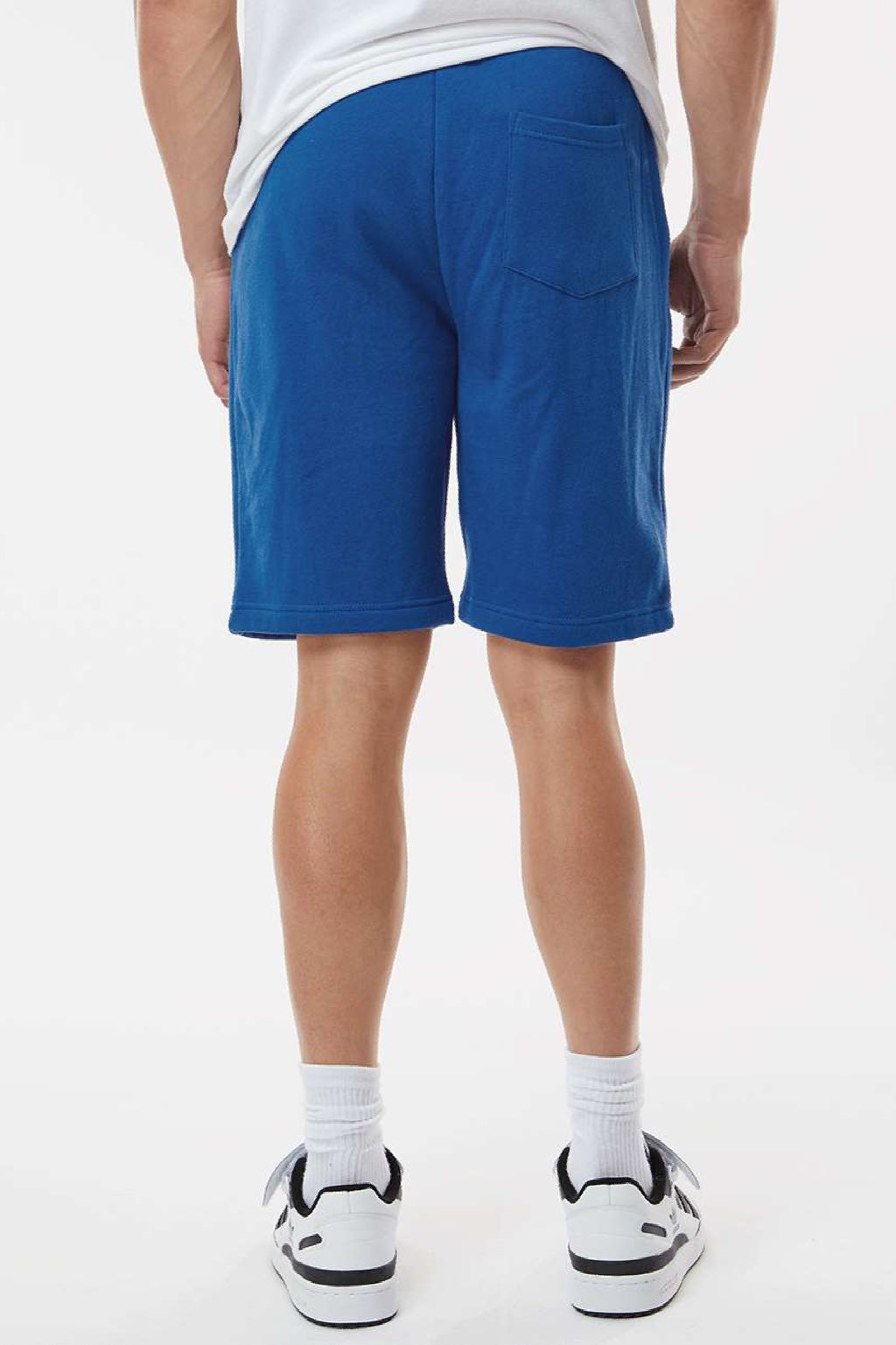 Independent Trading Company IND20SRT Mens Fleece Shorts w/ Pockets Royal Blue Model Back