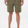 Independent Trading Company Mens Fleece Shorts w/ Pockets - Army Green - Closeout